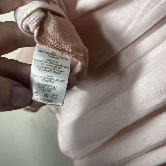 Anthropologie Sunday In Brooklyn Peach Chiffon Halter Cami Tank Top Lined Size M - Picture 7 of 7